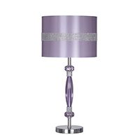 Signature Design by Ashley Nyssa Glam 24" Youth Single Table Lamp with Siler and Rhinestone Accents, Purple