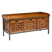 Safavieh American Homes Collection Isaac Filbert Brown Wooden Storage Bench