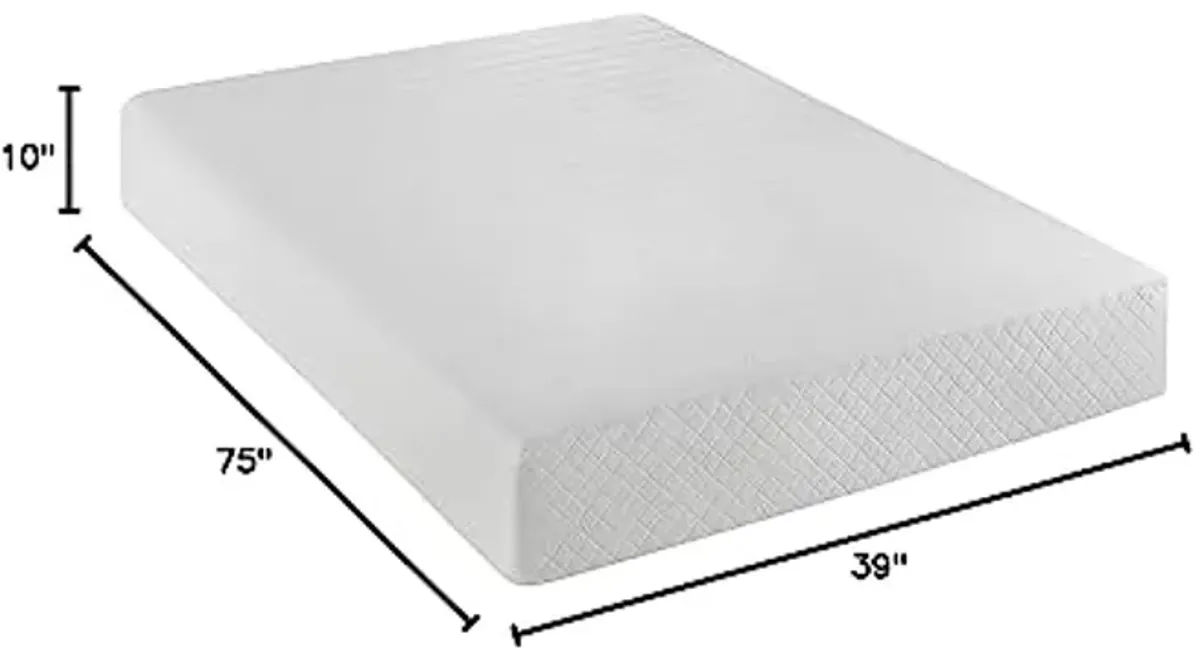 Serta 10-Inch Gel-Memory Foam Mattress With 20-Year Warranty, Twin