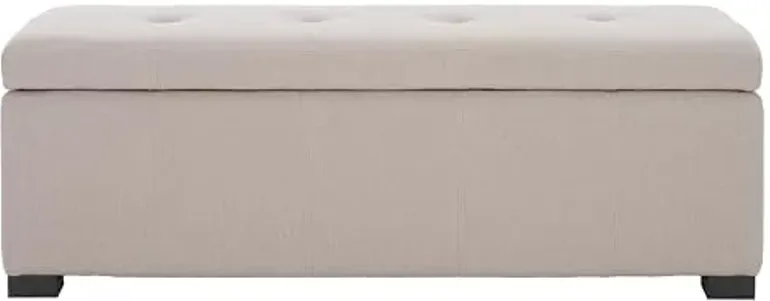 Safavieh Hudson Collection NoHo Tufted Brown Leather Large Storage Bench