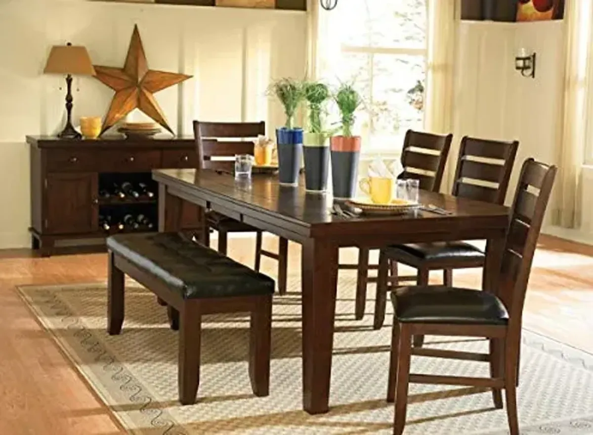 Homelegance Ameillia 66 Inch Rectangular Dining Table in Dark Oak