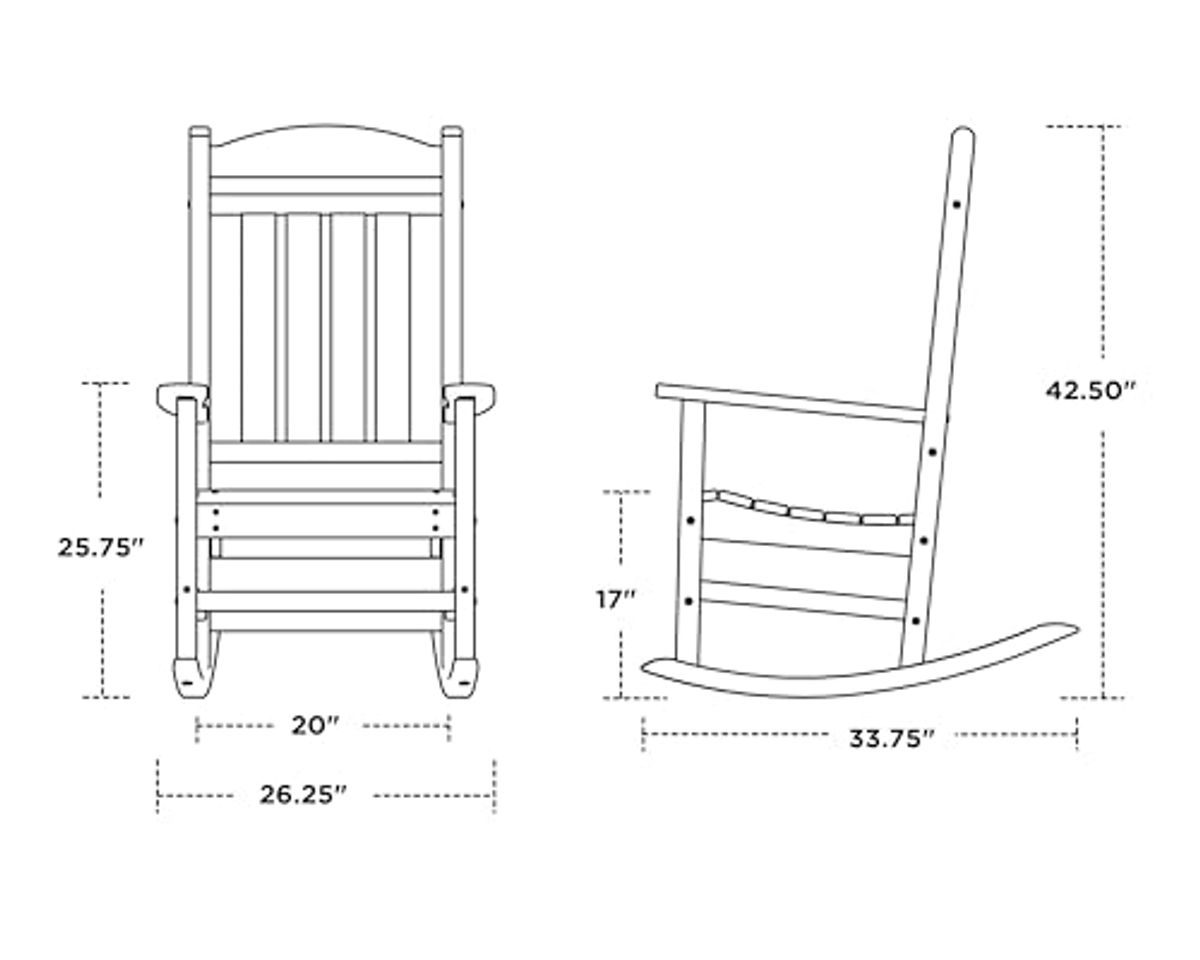 POLYWOOD R100TA Presidential Rocking Chair, Tangerine