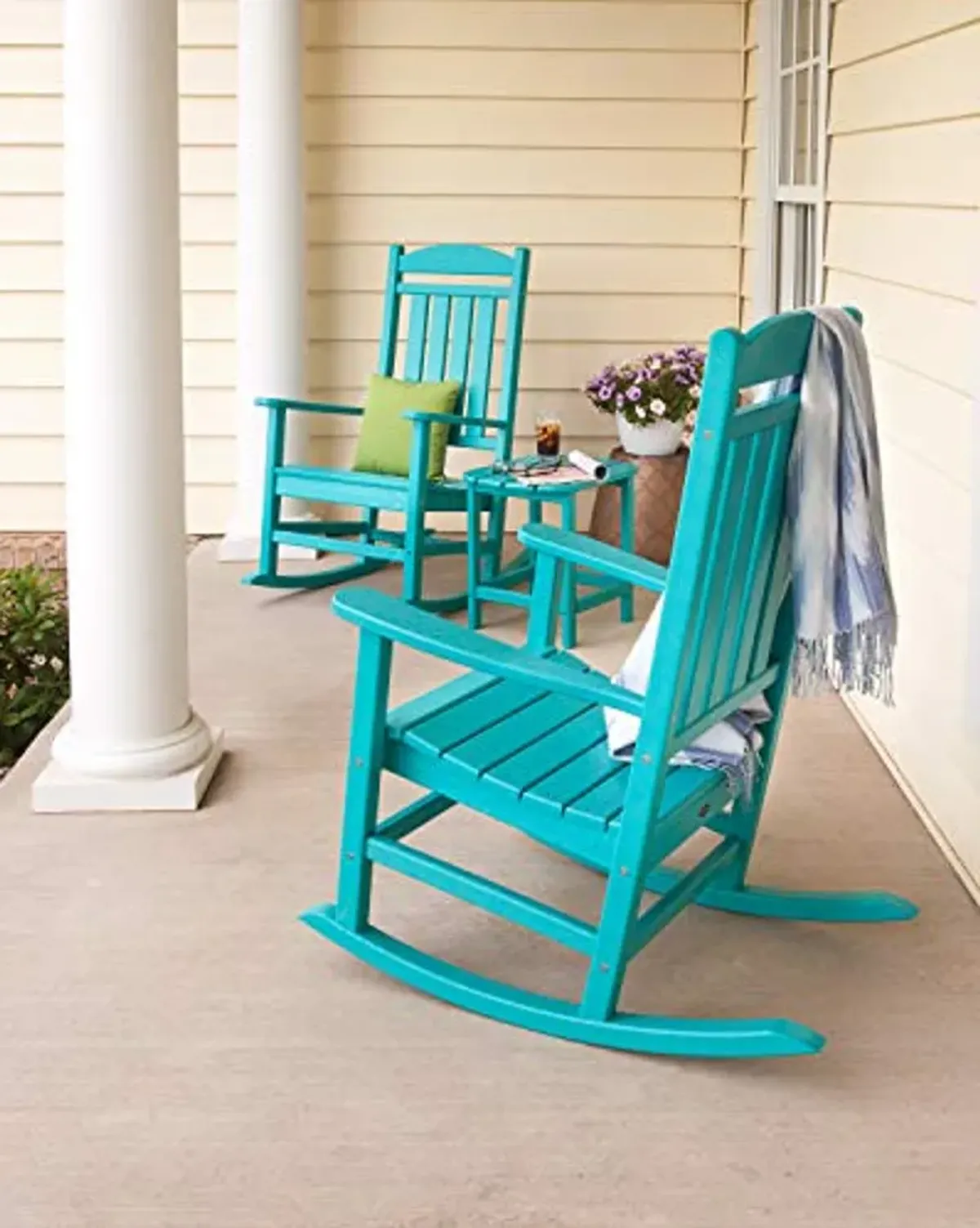 POLYWOOD R100LE Presidential Outdoor Rocking Chair, Lemon