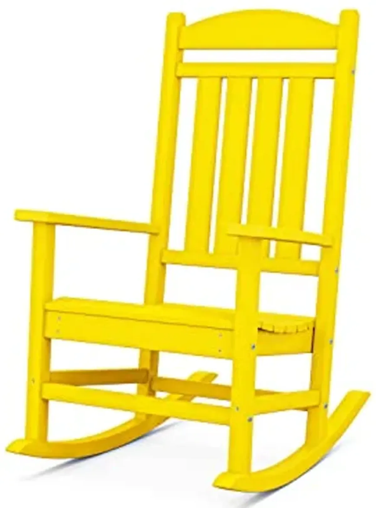 POLYWOOD R100LE Presidential Outdoor Rocking Chair, Lemon