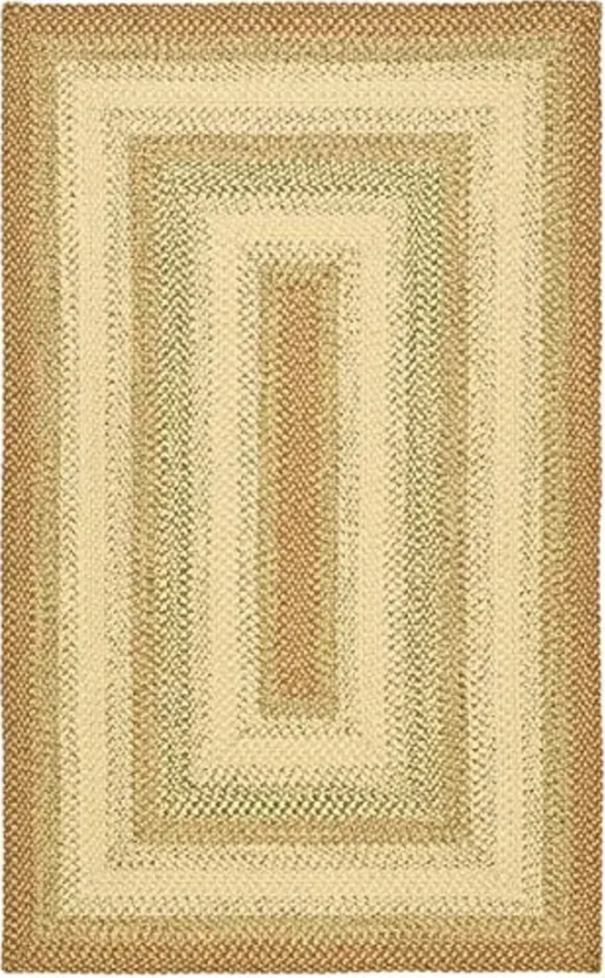 SAFAVIEH Washable Rug Outdoor Braided Collection - 5' x 8', Rust & Multi, Handmade & Reversible, Non-Shedding & Easy to Clean, Ideal for Patio, Backyard, Mudroom (BRD303A)