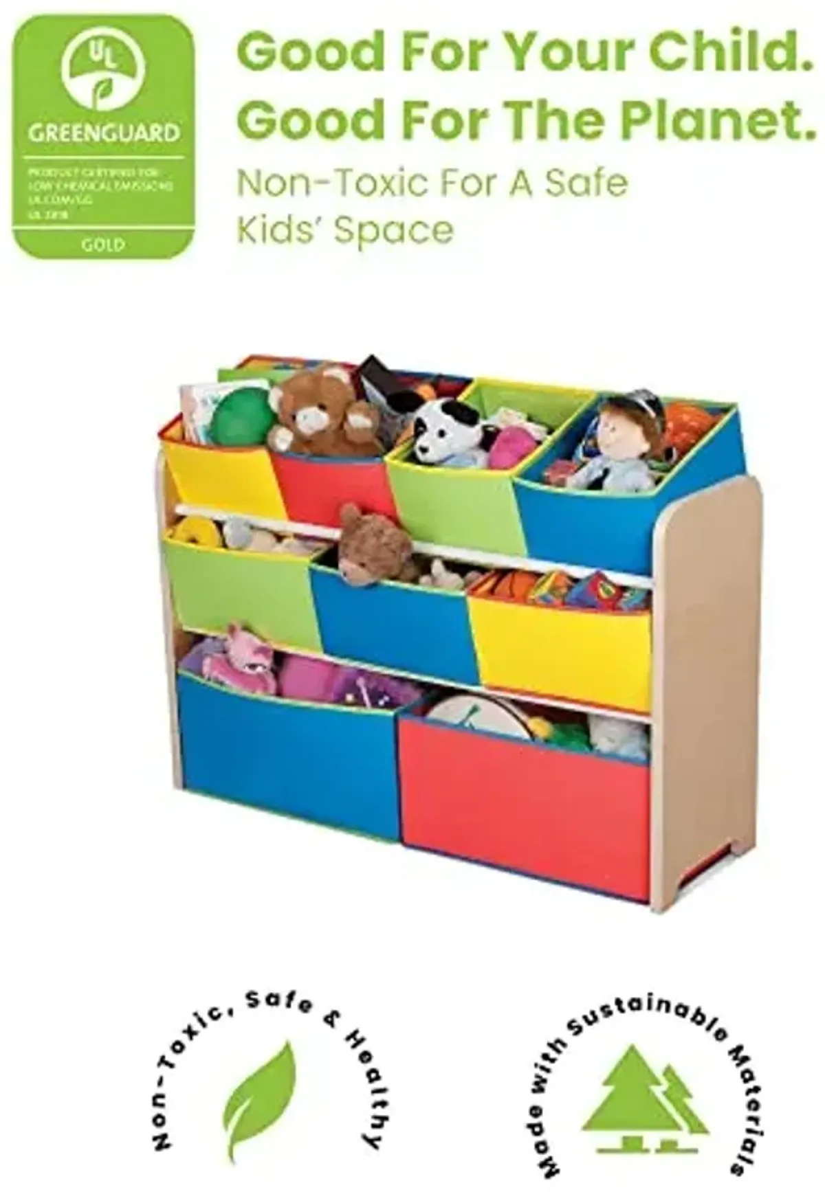 Delta Multi-Color Deluxe Toy Organizer with Storage Bins