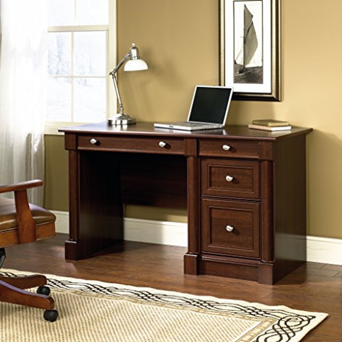 Sauder Palladia Computer Desk, Select Cherry finish