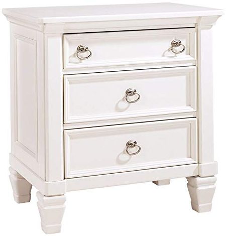 Signature Design by Ashley Prentice Cottage Quaint 3 Drawer Nightstand with Dovetail Construction, White