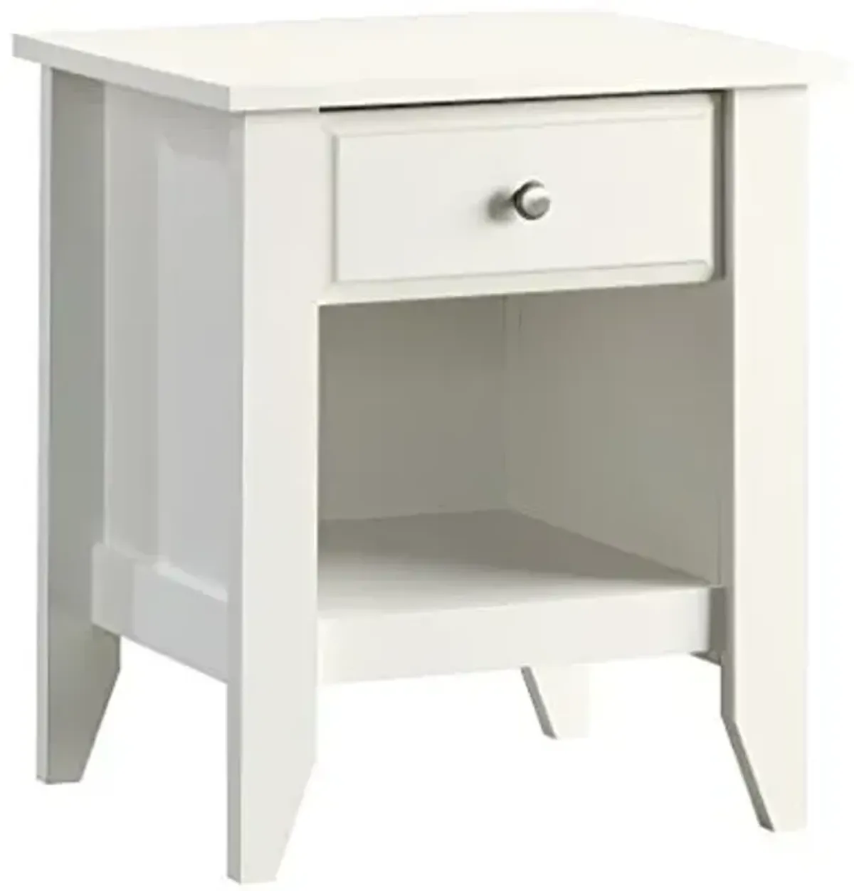 Sauder Shoal Creek Night Stand, Bedside Table, Bedroom Side Table, in Soft White finish