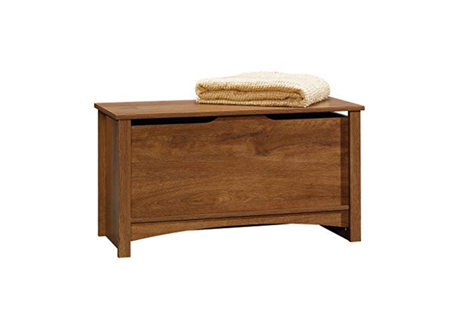 Sauder Shoal Creek Storage Chest, Toy Storage Chest for Living Room, Storage Trunk, in Oiled Oak