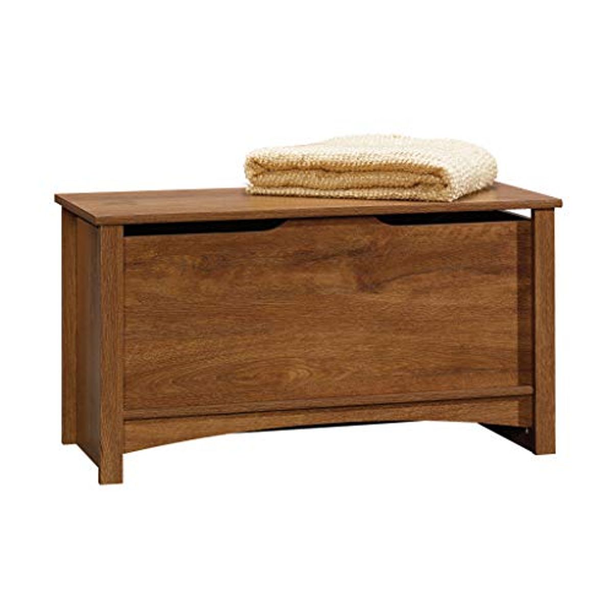 Sauder Shoal Creek Storage Chest, Toy Storage Chest for Living Room, Storage Trunk, in Oiled Oak