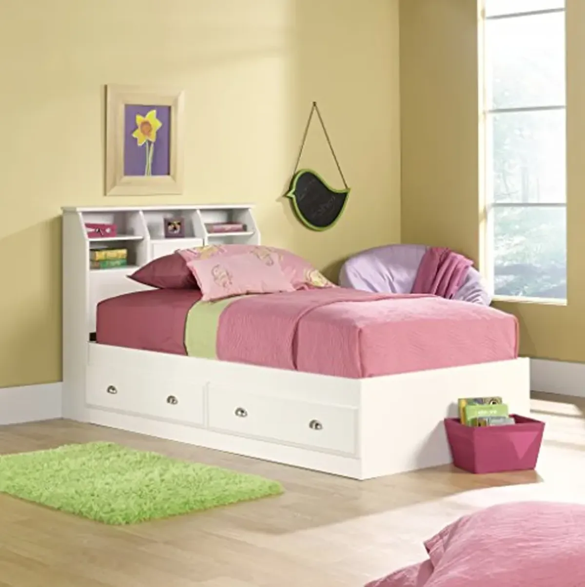 Sauder Shoal Creek Mate's Bed, Twin, Soft White finish