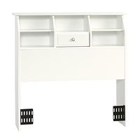 Sauder Shoal Creek Bookcase Headboard, Twin, Soft White finish