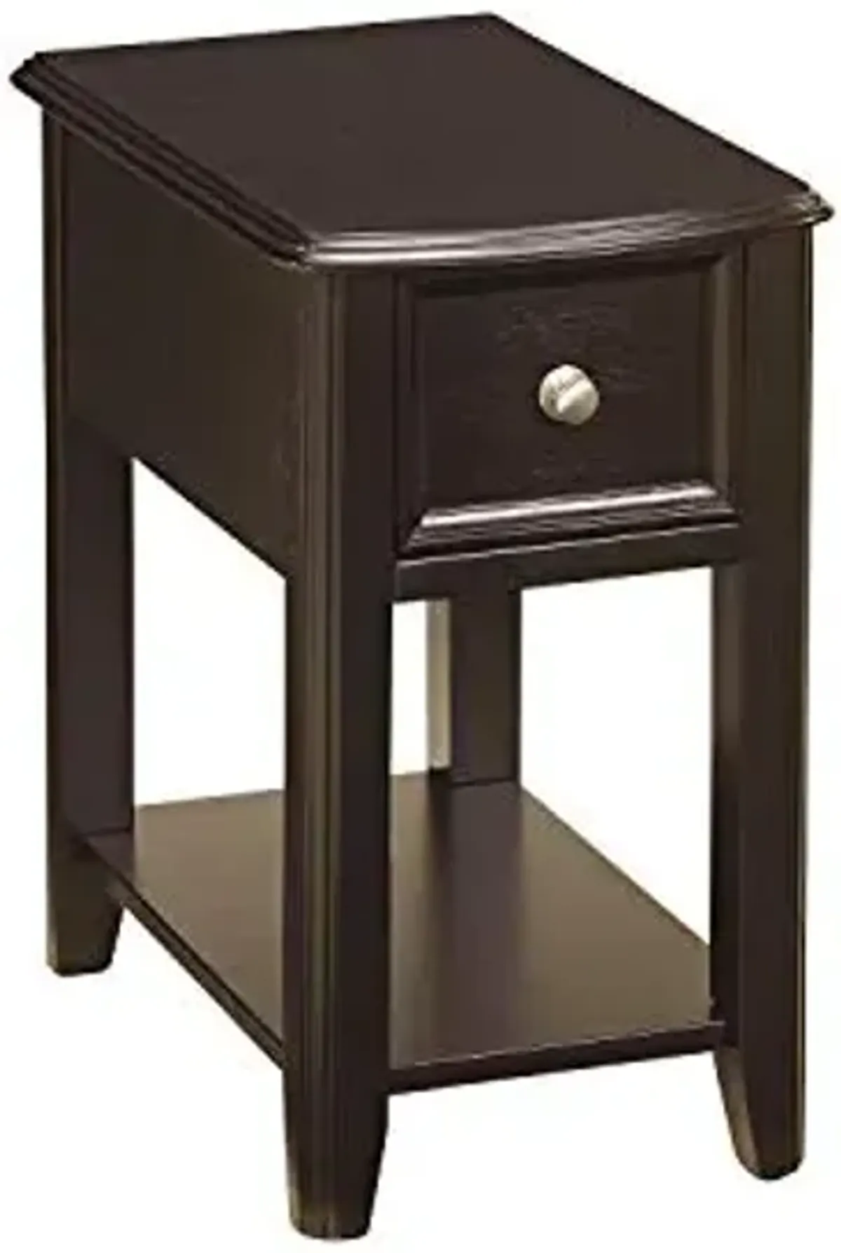 Signature Design by Ashley Breegin New Traditional Wooden Chair Side End Table with Storage, Black
