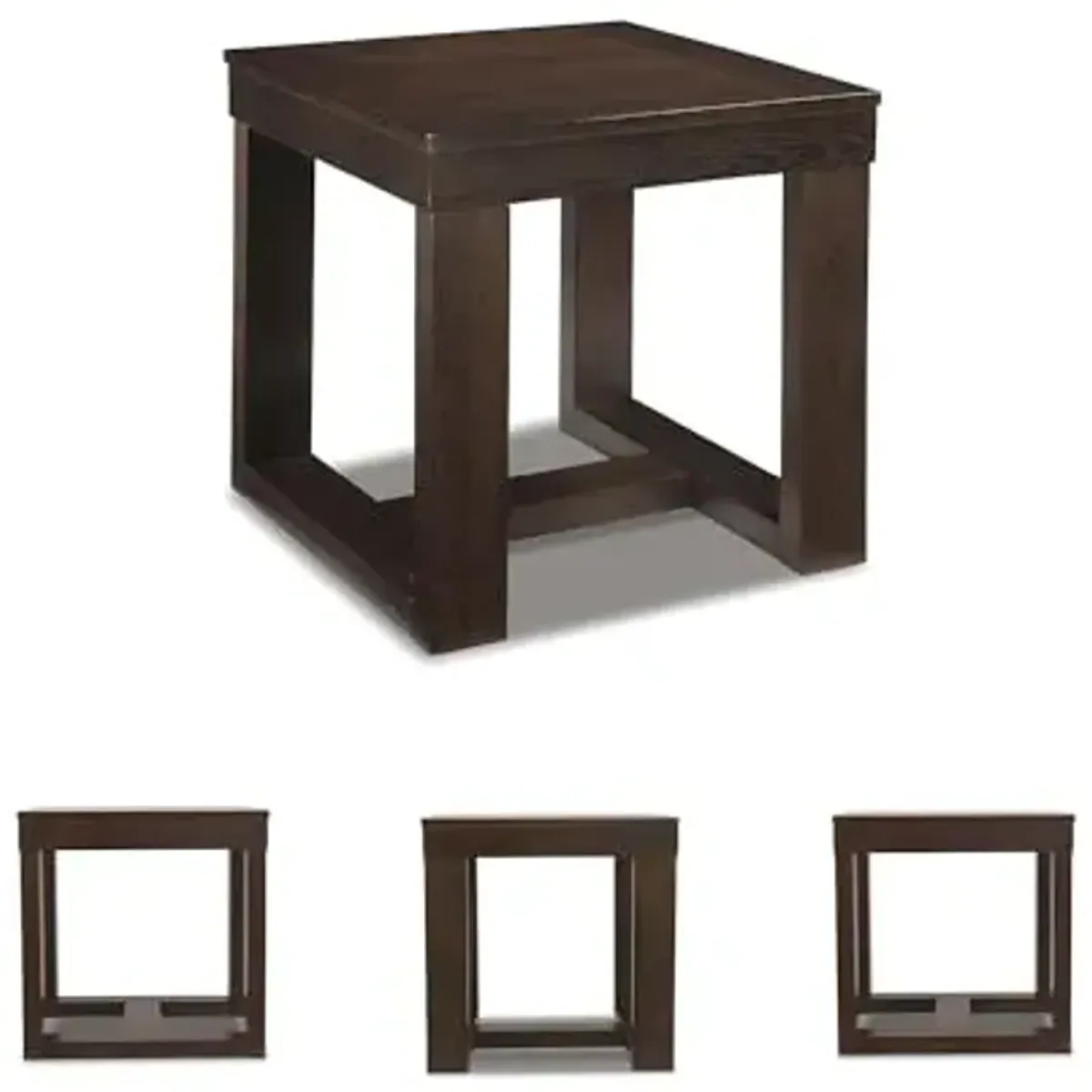 Signature Design by Ashley Watson Classic Oversized Square End Table, Dark Brown
