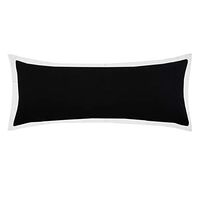 LR Resources Nox Empire Bordered Lumbar Throw Pillow, 14" x 36", Black/White