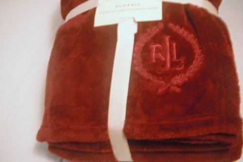 Lauren Ralph Lauren Classic Mink Throw Blanket -Majestic Ruby Red-50" X 70"
