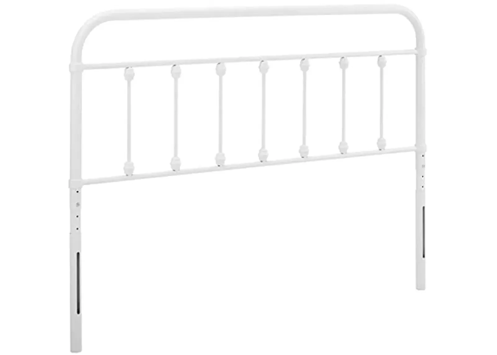 Modway Sage Modern Farmhouse Twin Metal Spindle Headboard in White