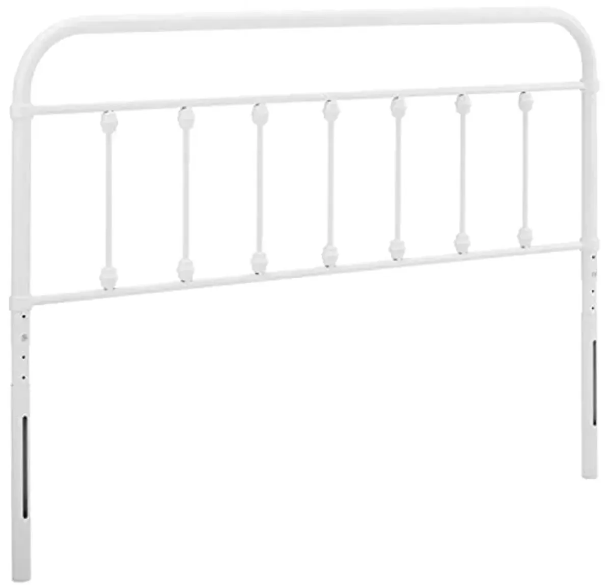 Modway Sage Modern Farmhouse Twin Metal Spindle Headboard in White