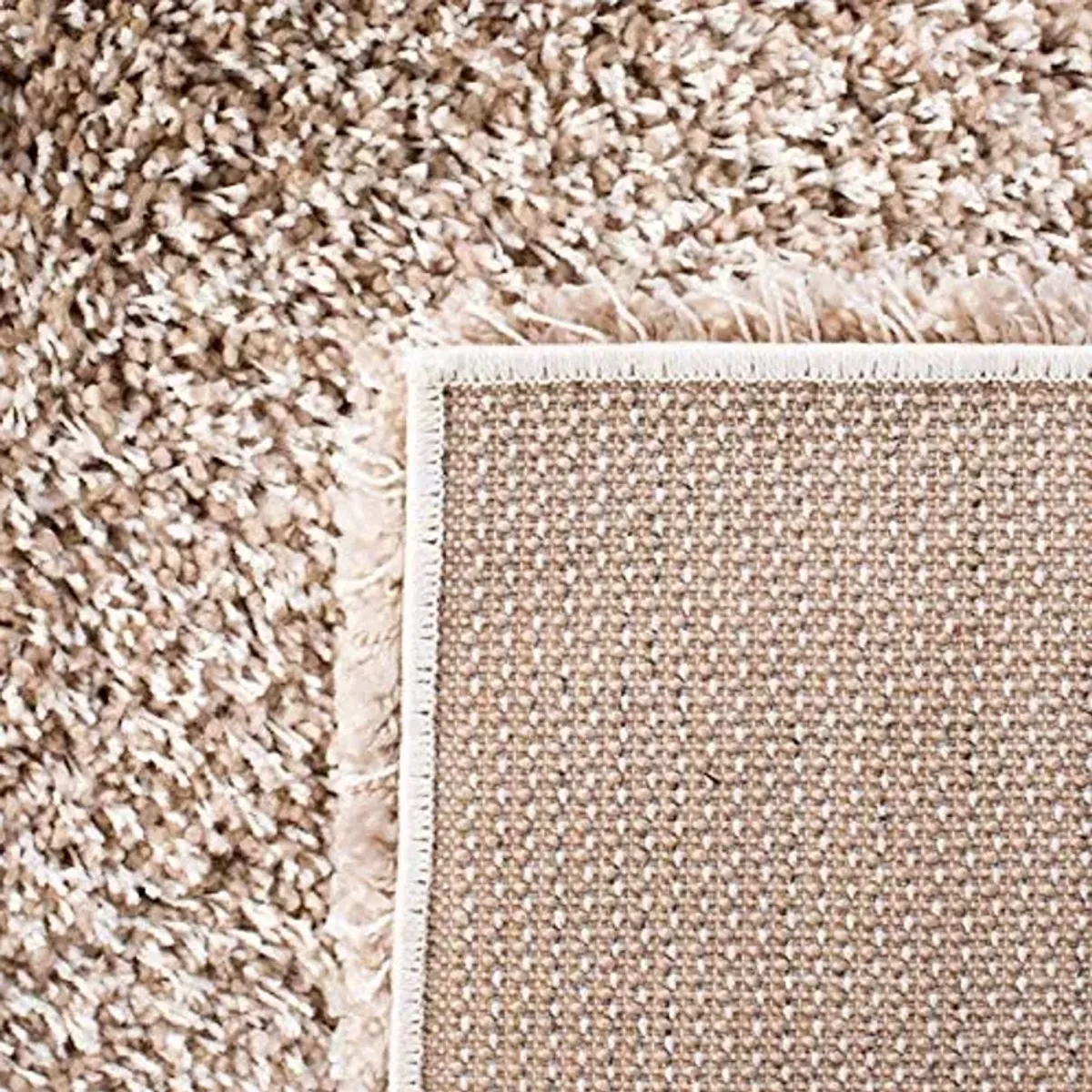 SAFAVIEH California Shag Collection Runner Rug - 2'3" x 7', Beige, Non-Shedding & Easy to Clean, Ultra Plush Thick Pile, Ideal for Hallway, Foyer, Entryway, Bedroom (SG151-1313)
