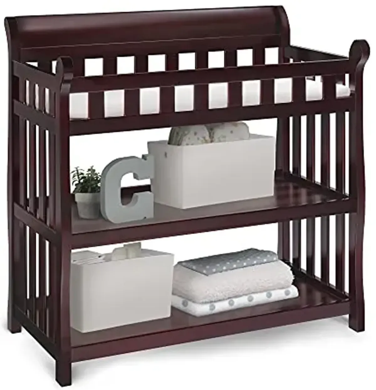 Delta Children Eclipse Changing Table with Changing Pad, Espresso Cherry