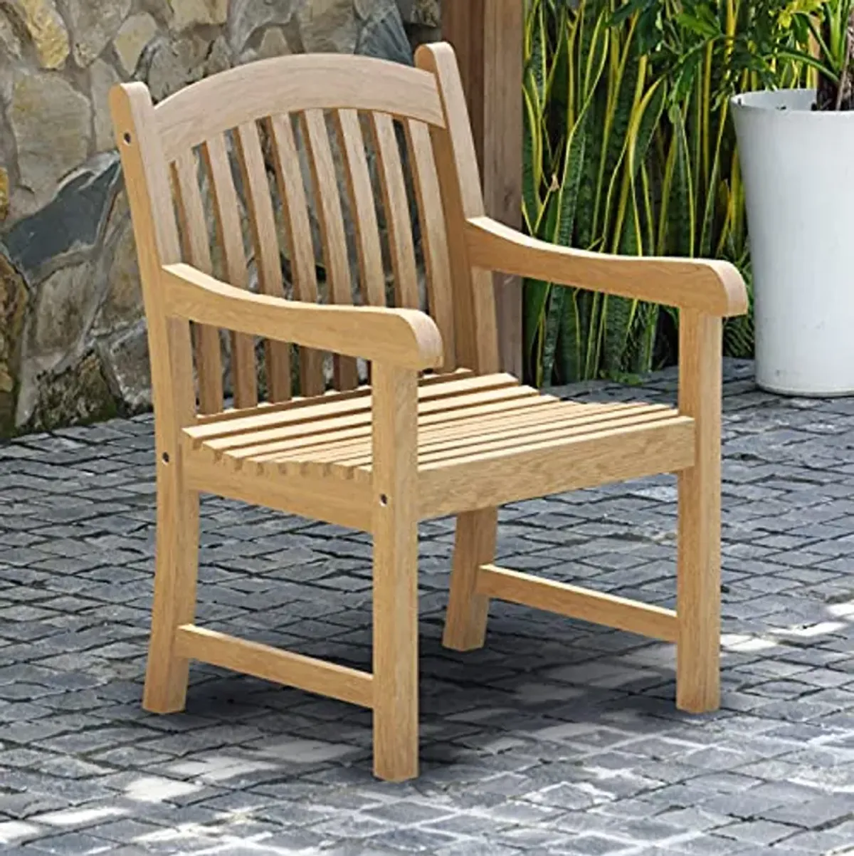 Amazonia Newcastle Patio Armchair | Certified Teak | Ideal for Outdoors