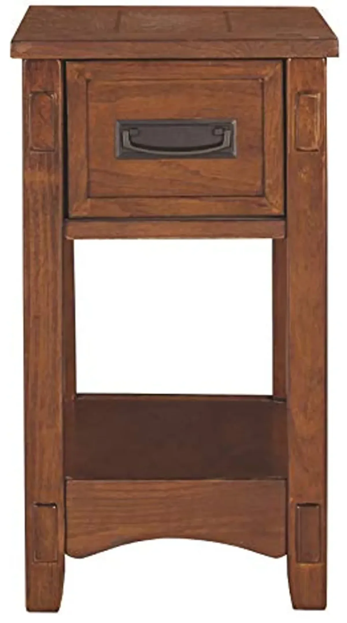 Signature Design by Ashley Breegin New Traditional Wooden Chair Side End Table with 1 Drawer and 1 Fixed Shelf, Brown