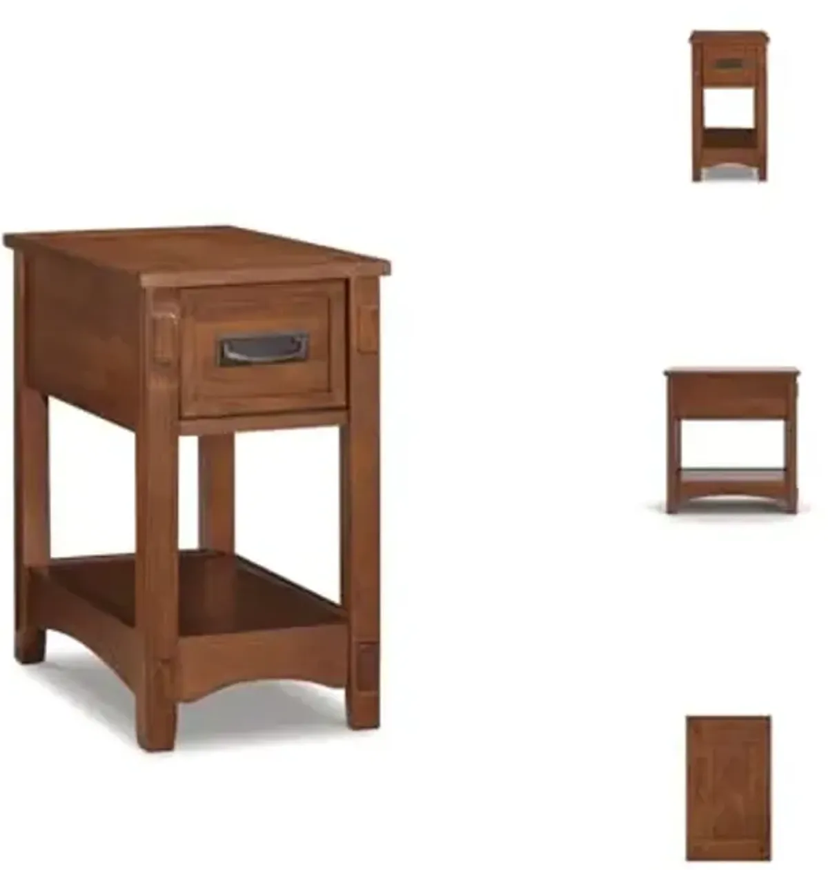 Signature Design by Ashley Breegin New Traditional Wooden Chair Side End Table with 1 Drawer and 1 Fixed Shelf, Brown