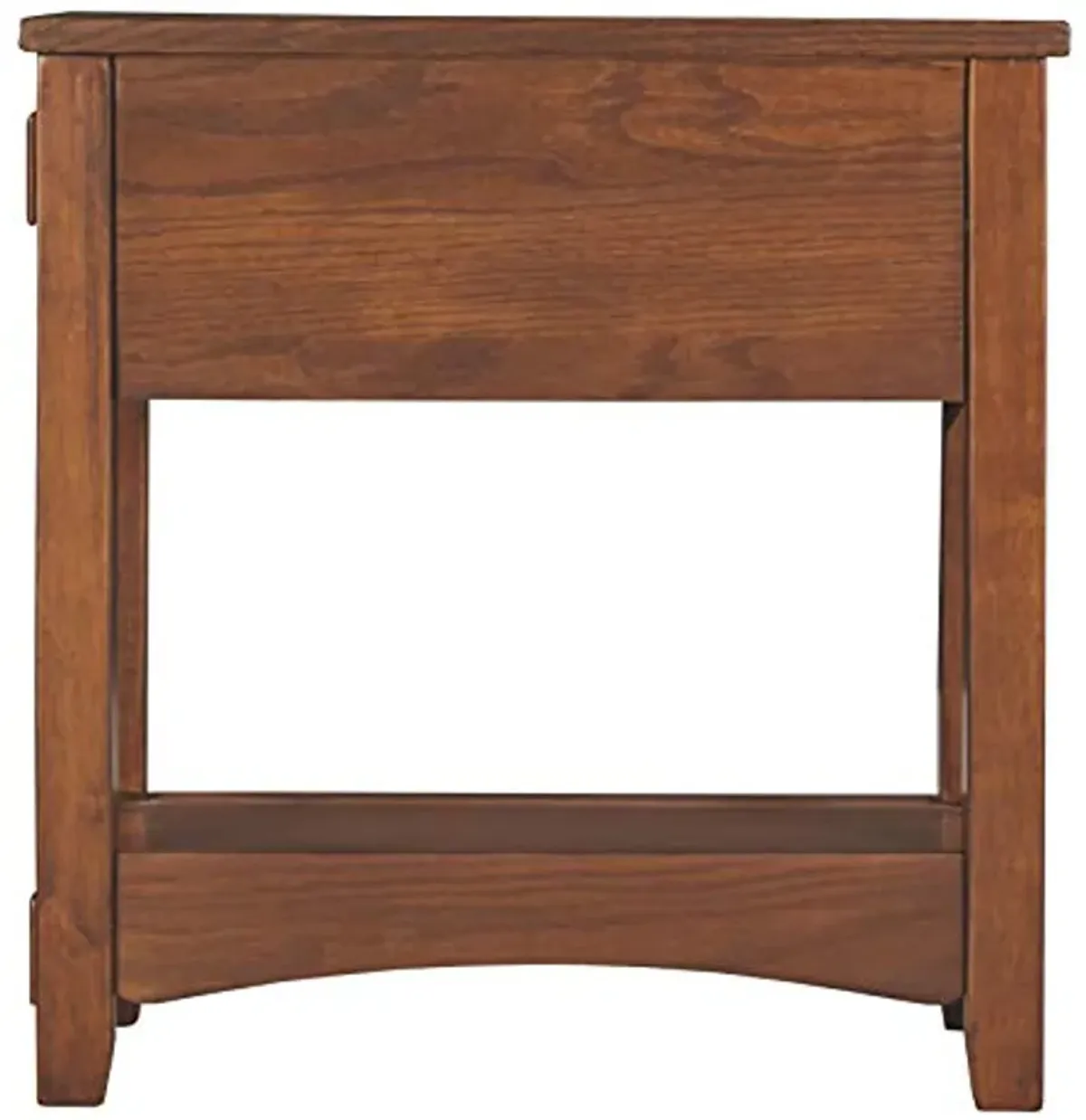 Signature Design by Ashley Breegin New Traditional Wooden Chair Side End Table with 1 Drawer and 1 Fixed Shelf, Brown