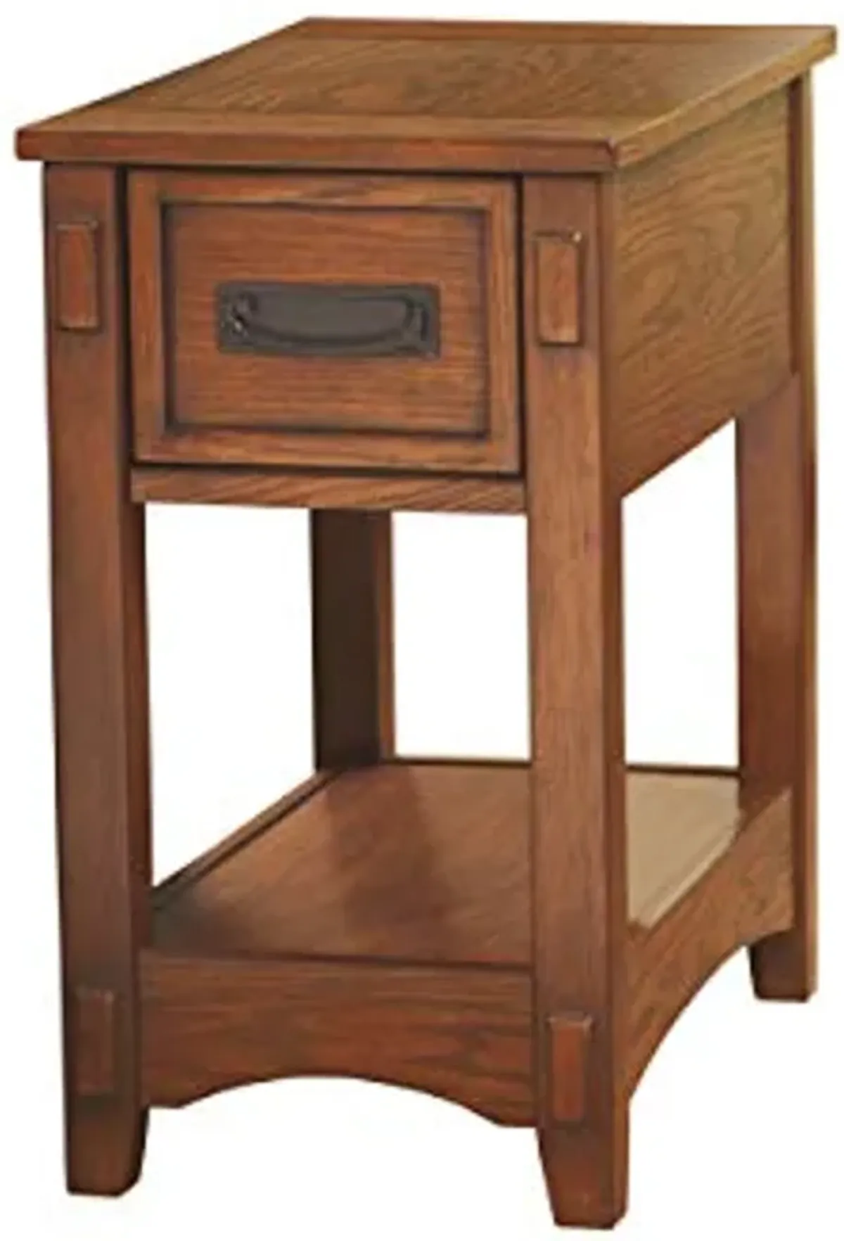 Signature Design by Ashley Breegin New Traditional Wooden Chair Side End Table with 1 Drawer and 1 Fixed Shelf, Brown