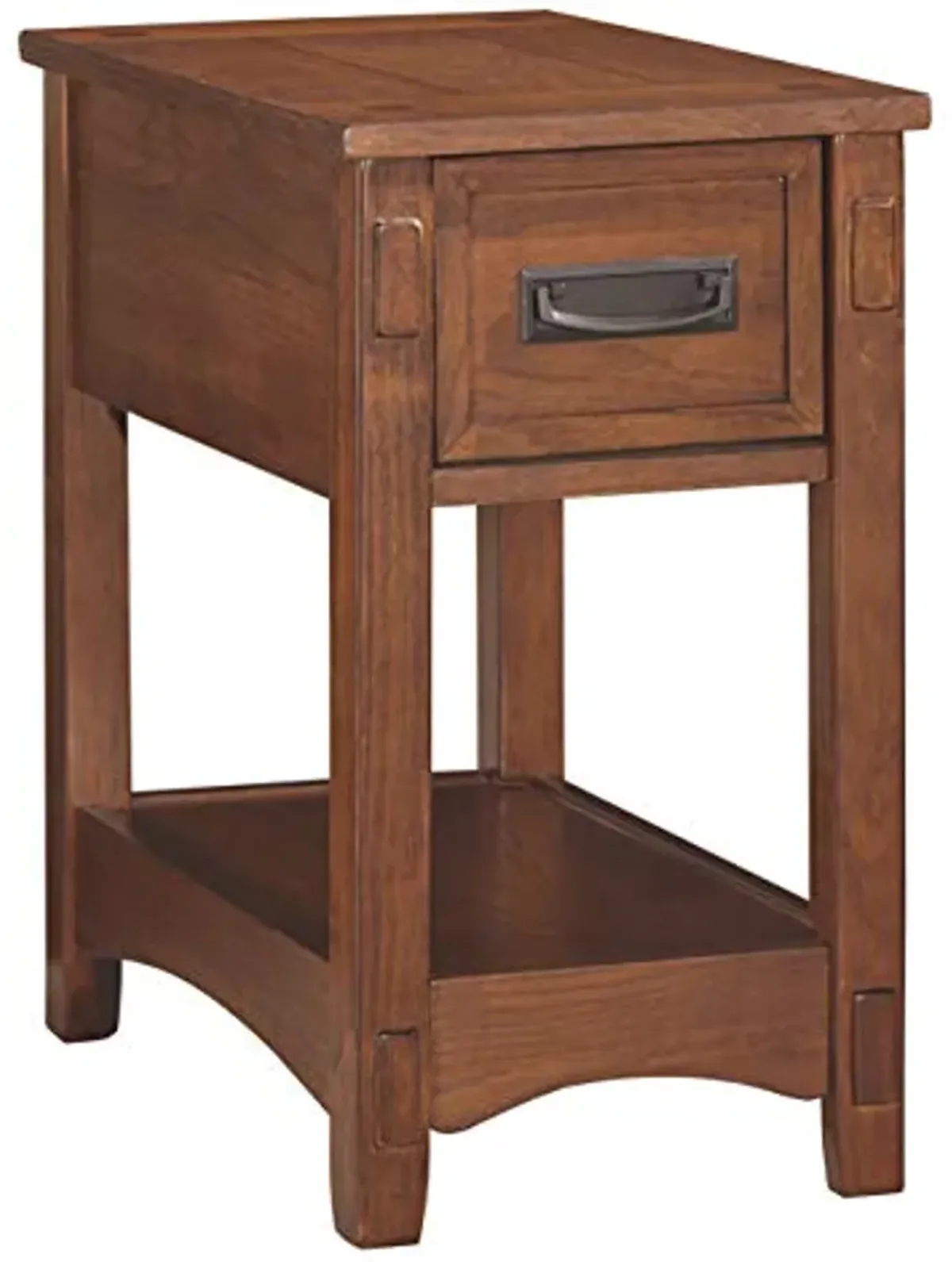 Signature Design by Ashley Breegin New Traditional Wooden Chair Side End Table with 1 Drawer and 1 Fixed Shelf, Brown