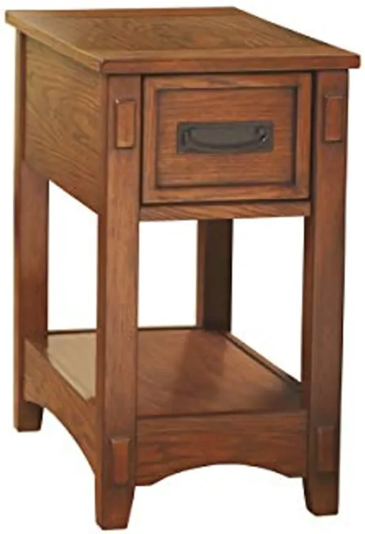 Signature Design by Ashley Breegin New Traditional Wooden Chair Side End Table with 1 Drawer and 1 Fixed Shelf, Brown