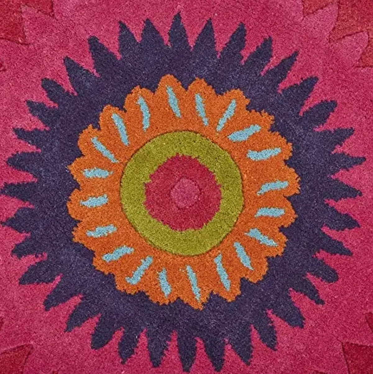 Trade-Am VB540 Rug, 5' Round, Pink/Multicolored