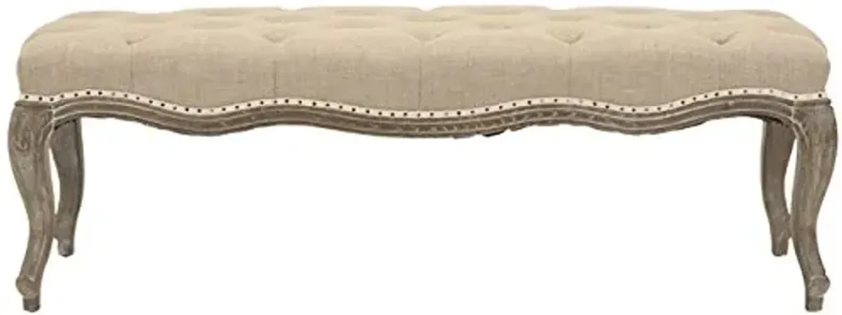 Safavieh Mercer Collection Randy Beige Linen Bench