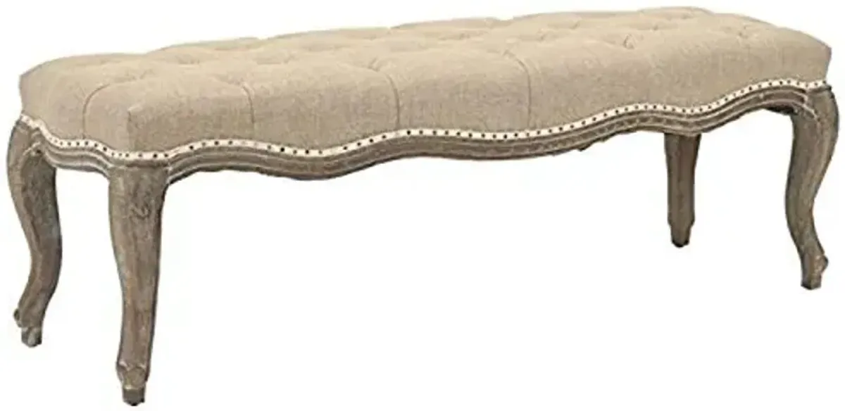 Safavieh Mercer Collection Randy Beige Linen Bench
