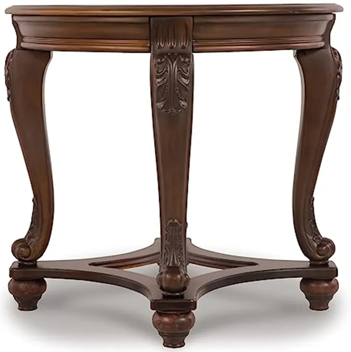 Signature Design by Ashley Norcastle Traditional Round End Table, Dark Brown