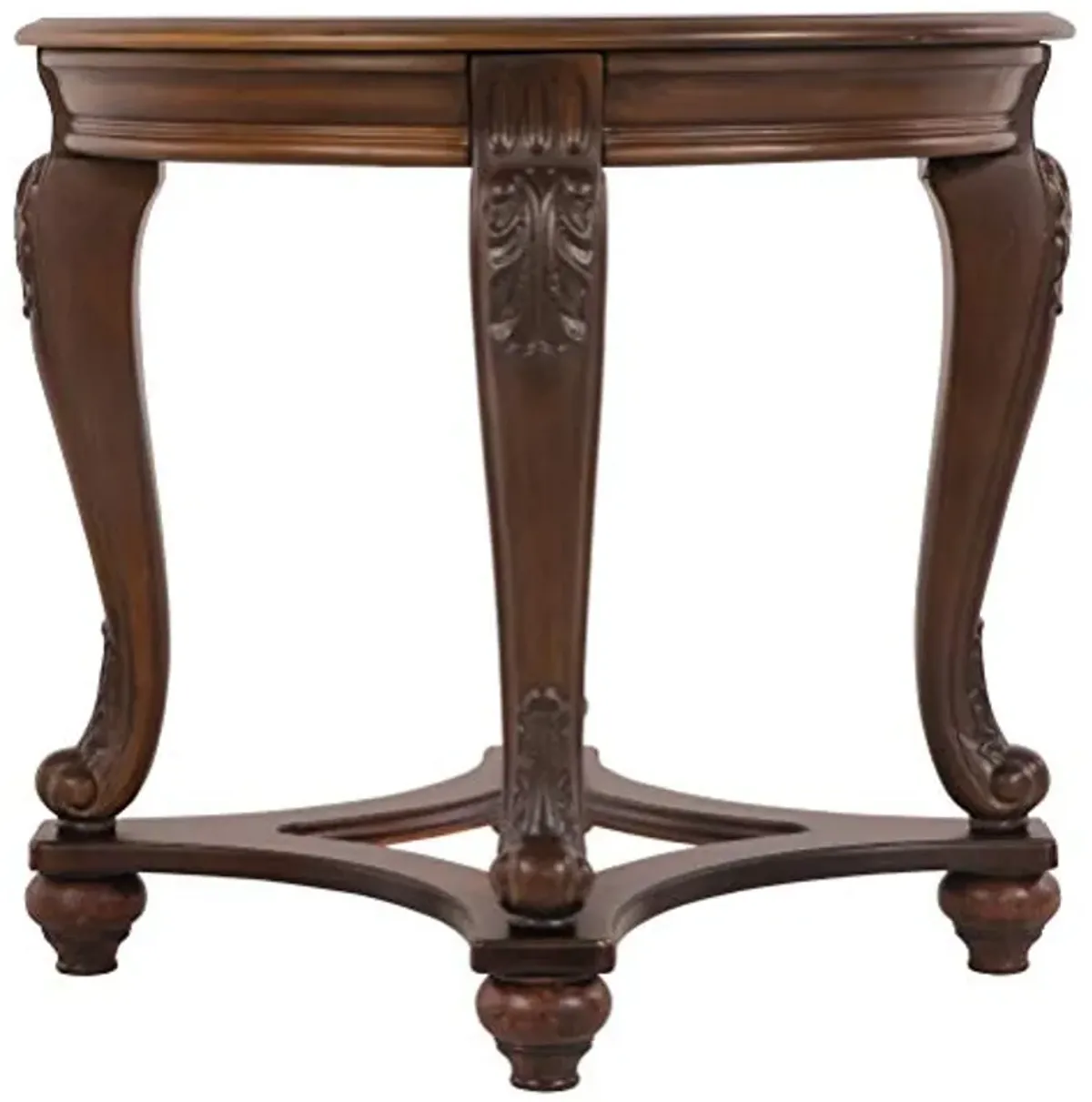 Signature Design by Ashley Norcastle Traditional Round End Table, Dark Brown