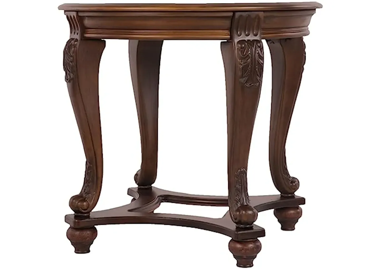 Signature Design by Ashley Norcastle Traditional Round End Table, Dark Brown