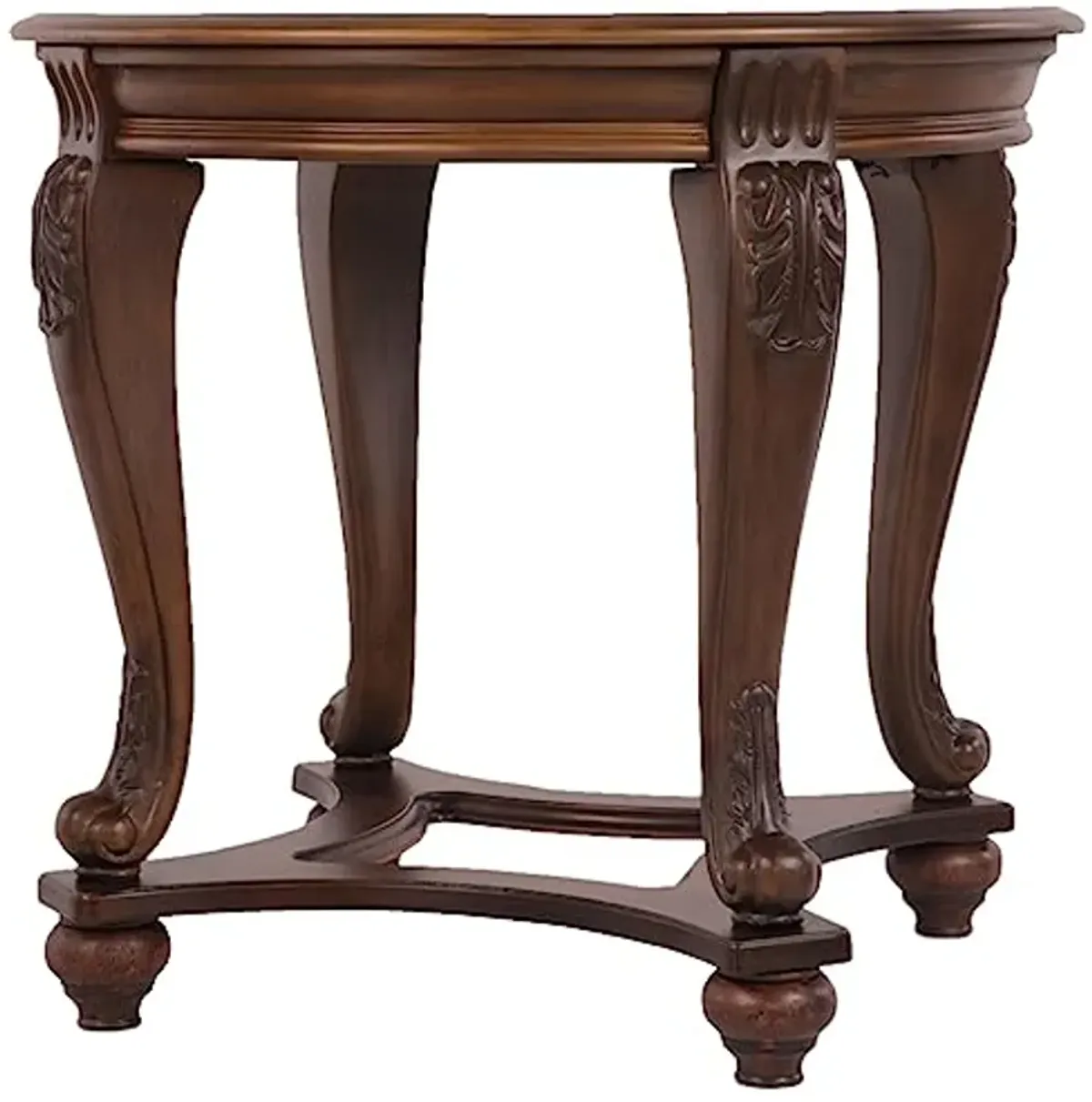 Signature Design by Ashley Norcastle Traditional Round End Table, Dark Brown