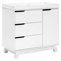 Babyletto Hudson 3-Drawer Changer Dresser with Removable Changing Tray in White, Greenguard Gold Certified