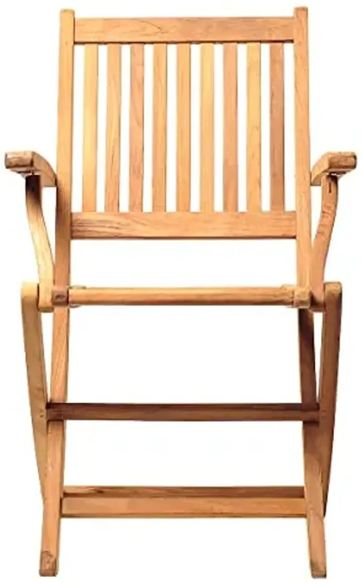 Amazonia London 2-Piece Certified Teak Patio Folding Armchair