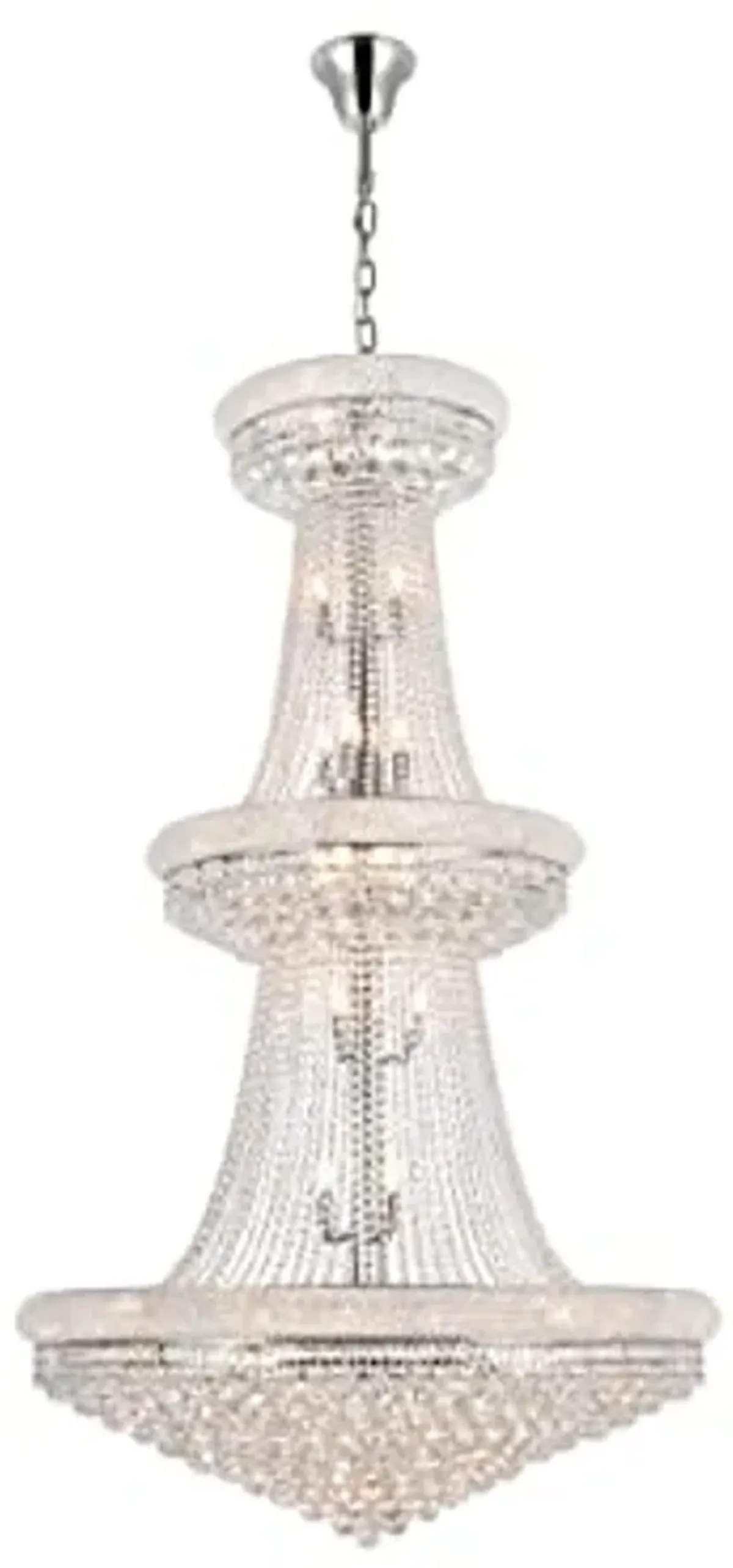 Elegant Lighting 1800 Primo Collection Large Chandelier 42" D x 72" H -38 Light,Gold Finish with Royal Cut Crystals