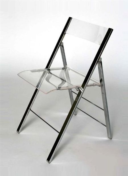 Baxton Studio Acrylic Foldable Chair, Medium