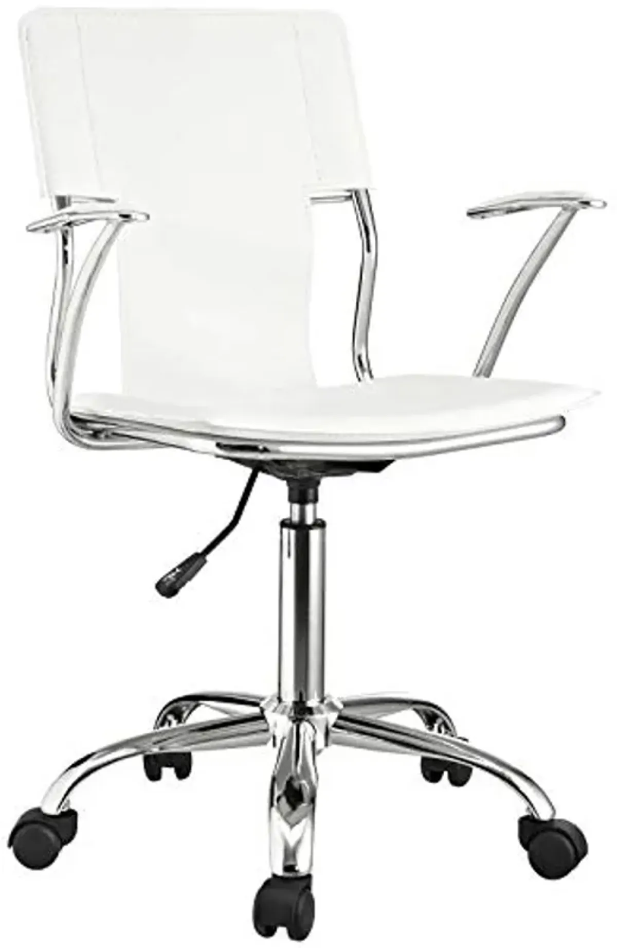 Modway Studio Faux Leather Swivel Task Office Chair in White