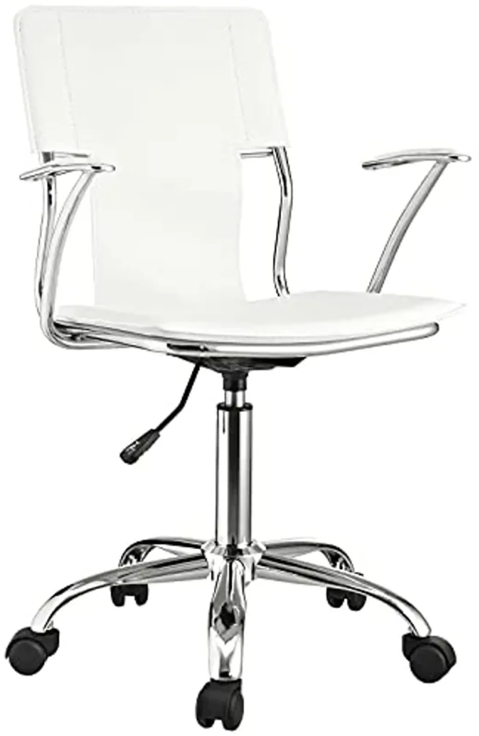 Modway Studio Faux Leather Swivel Task Office Chair in White