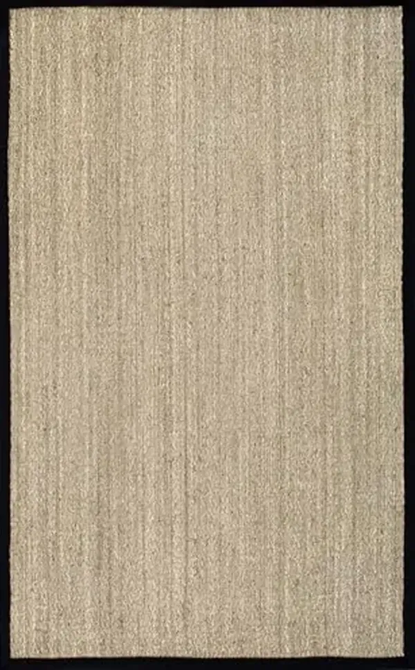 nuLOOM 6x9 Elijah Seagrass Area Rug, Black, Solid Farmhouse Style, Cotton Bordered, Basketweave, Natural Fiber, For Bedroom, Dining Room, Living Room, Hallway, Office, Kitchen, Entryway