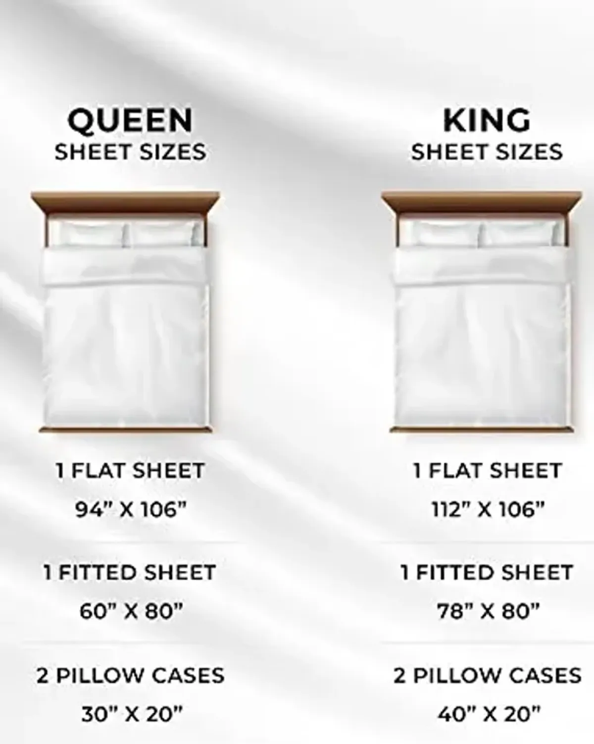 Tribeca Living 600 Thread Count Egyptian Cotton Sheet Set – 6-Piece Luxury Bedding with Sateen Weave – 100% Long-Staple Cotton – Soft, Breathable, All Season Extra Deep Pocket Sheets, Cal King, White