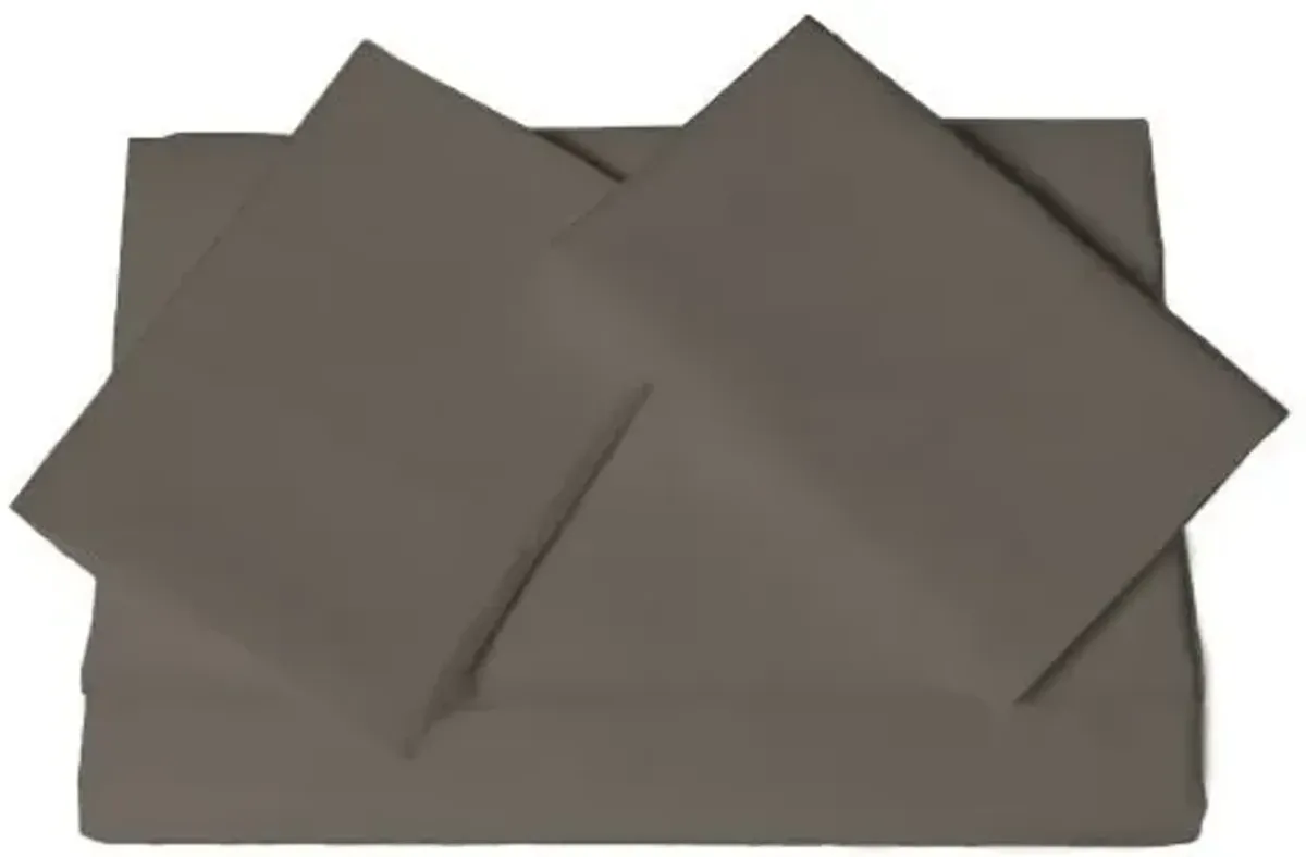 Tribeca Living Bed Sheet Set, Soft Egyptian Cotton Sateen Solid Sheets and Pillowcase Set, Extra Deep Pocket, 600 Thread Count, 4-Piece Luxury Bedding, California King,Steel