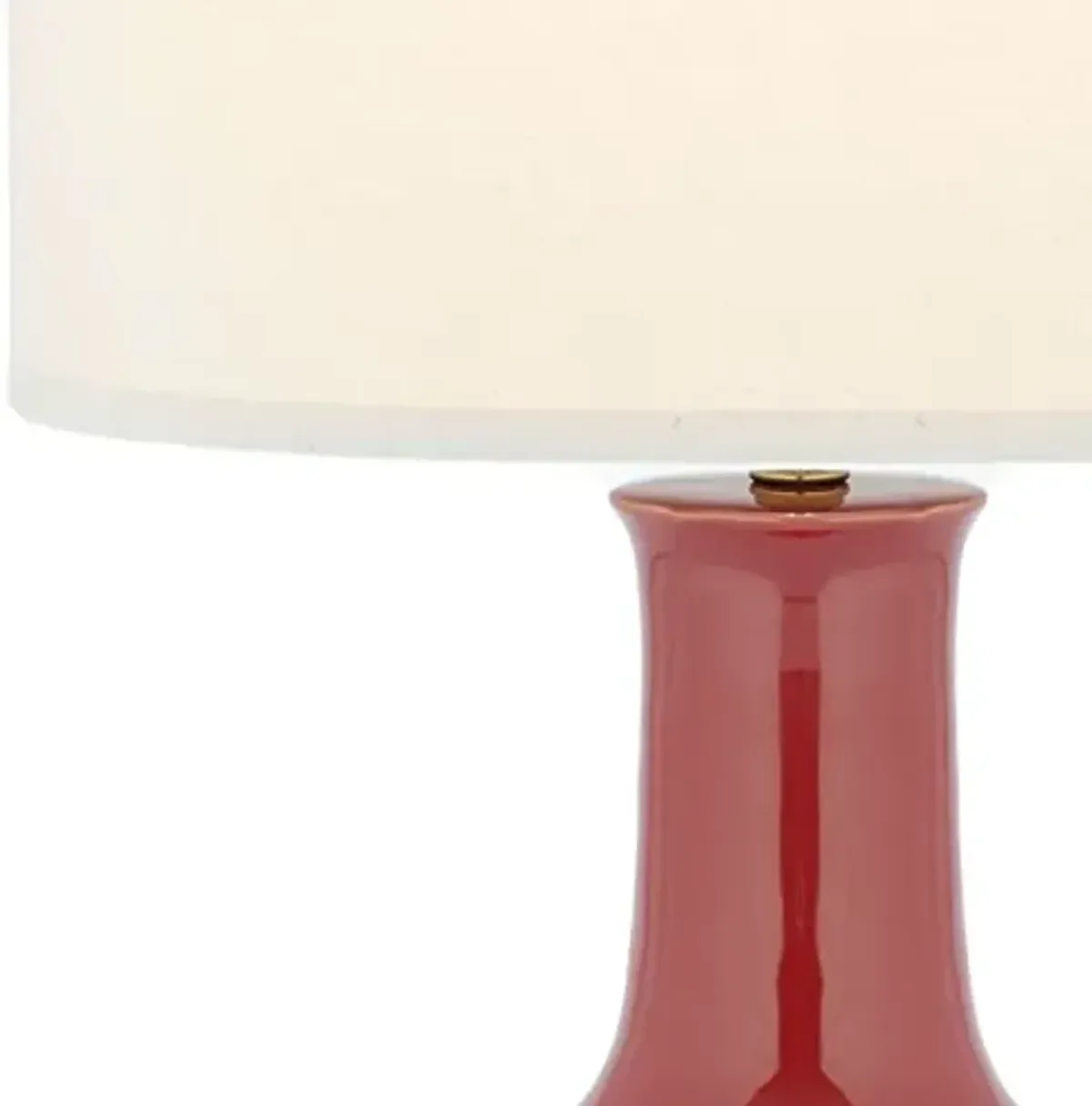 SAFAVIEH Lighting Collection Paris Modern Red Ceramic 28-inch Bedroom Living Room Home Office Desk Nightstand Table Lamp (LED Bulb Included)