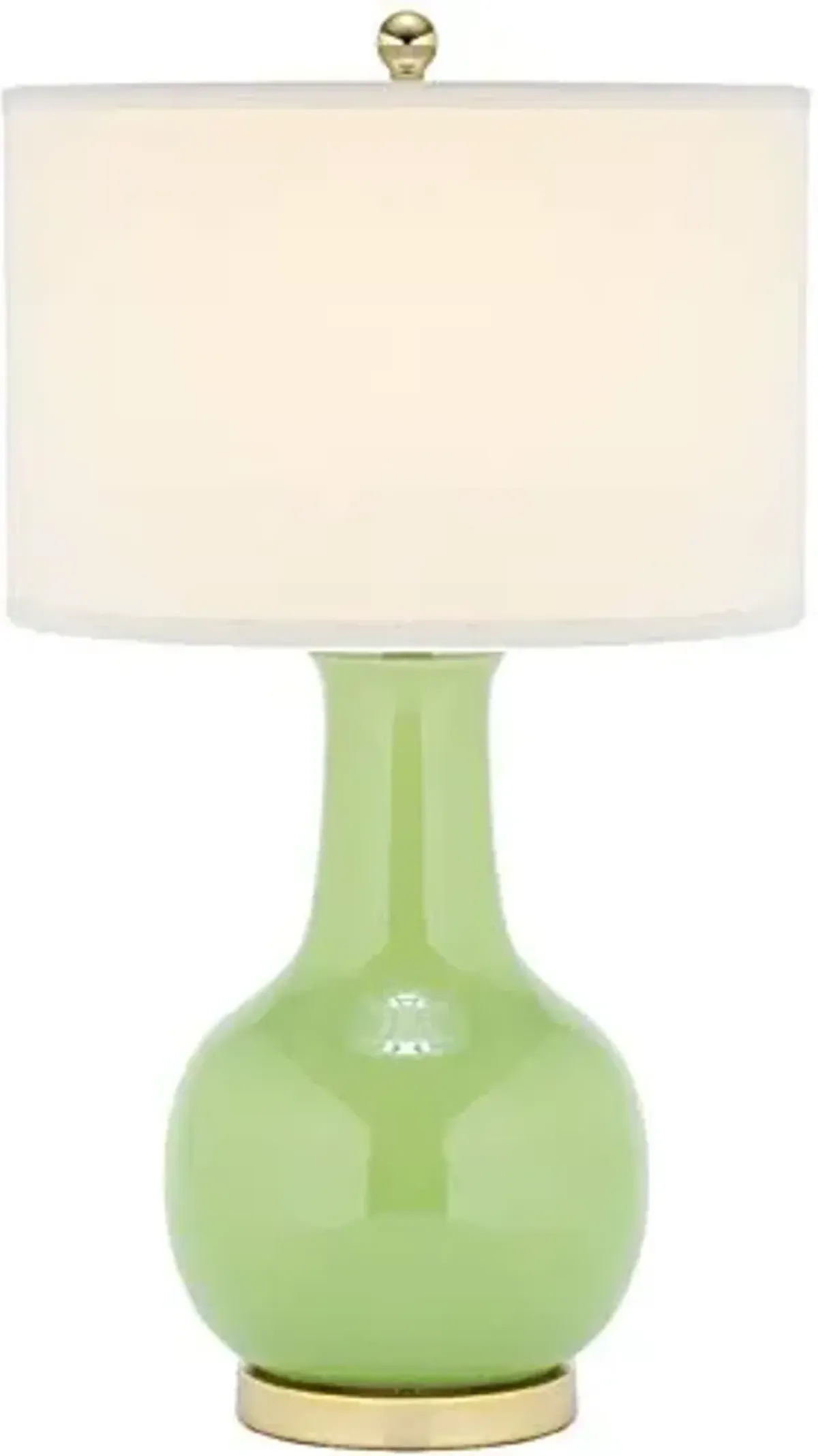SAFAVIEH Lighting Collection Paris Modern Green Ceramic 28-inch Bedroom Living Room Home Office Desk Nightstand Table Lamp (LED Bulb Included)